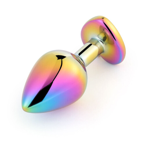 Jewelled Iridescent Metal Butt Plug (3 Piece) 2