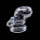 Dicktator Smooth ABS Chastity Cage (Clear) 1