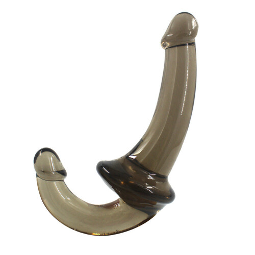 Crystal Clear Curveball Double Ended Black Dildo