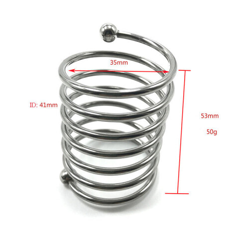 35mm Spiral Stainless Steel Cock Ring