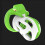 Dicktator Smooth ABS Chastity Cage (White and Green) 1