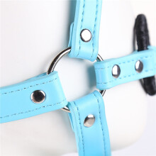 Black Bondage O-Ring Gag Head Harness