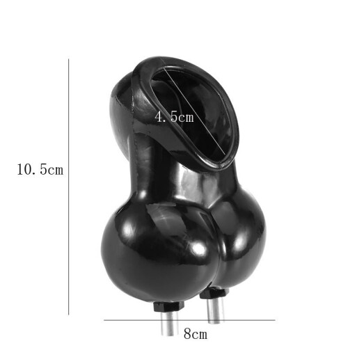 Clear Electric Shock Cock Ring & Ball Bag (Style C) 2