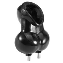 Black Electric Shock Cock Ring & Ball Bag (Style C)