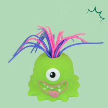 ( Green) Novelty Funny Hair Pulling Will Be Screaming Little Monster Teaser Artifacts Toy