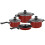 Gr8 Home (Red) Non Stick 7 Pcs  Frying Pan Saucepan Cookware Set 1