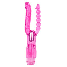 Opaque Double Penetration Vibrator (Pink)