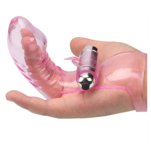 Pink Vibrating Clit Stim Hand Sleeve (Cock)