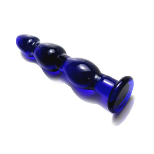 Glacier Glass Blue Bobble Dildo 1