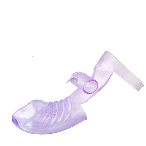 Purple Vibrating Clit Stim Hand Sleeve (Cock)