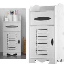 Bathroom Cabinets with 2 Layer and 2 Doors Waterproof Toilet Cupboard For Home Living Room Bedroom