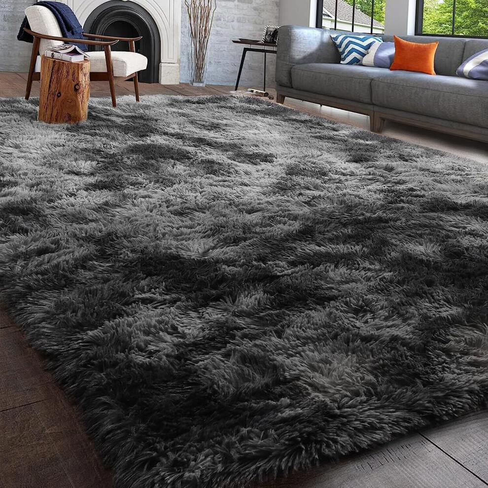 (160x230cm) Fluffy Rugs Large Shaggy Rug Living Room Bedroom Anti-Slip Soft Carpet Floor Mat