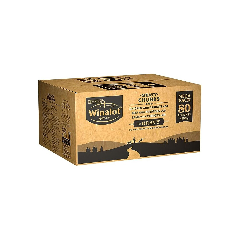 Winalot Perfect Portions Dog Food Mixed in Gravy 80 x 100 g