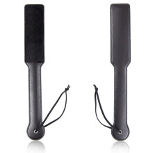 Soft Fur Black Paddle Whip