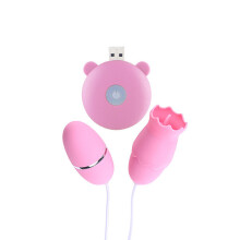 Sensations Remote Control Love Egg and Clit Licker (Pink)
