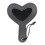 Black Heart Shaped Leather Paddle 1