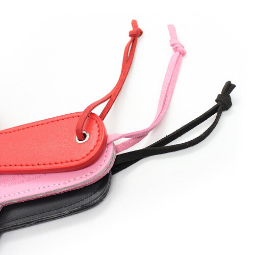 Pink Heart Shaped Leather Paddle 2