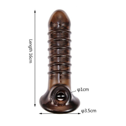 Textured Penis Sleeve (Clear)