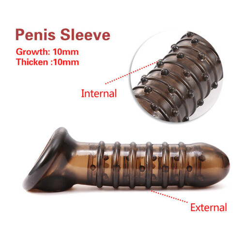 Textured Penis Sleeve (Clear) 1