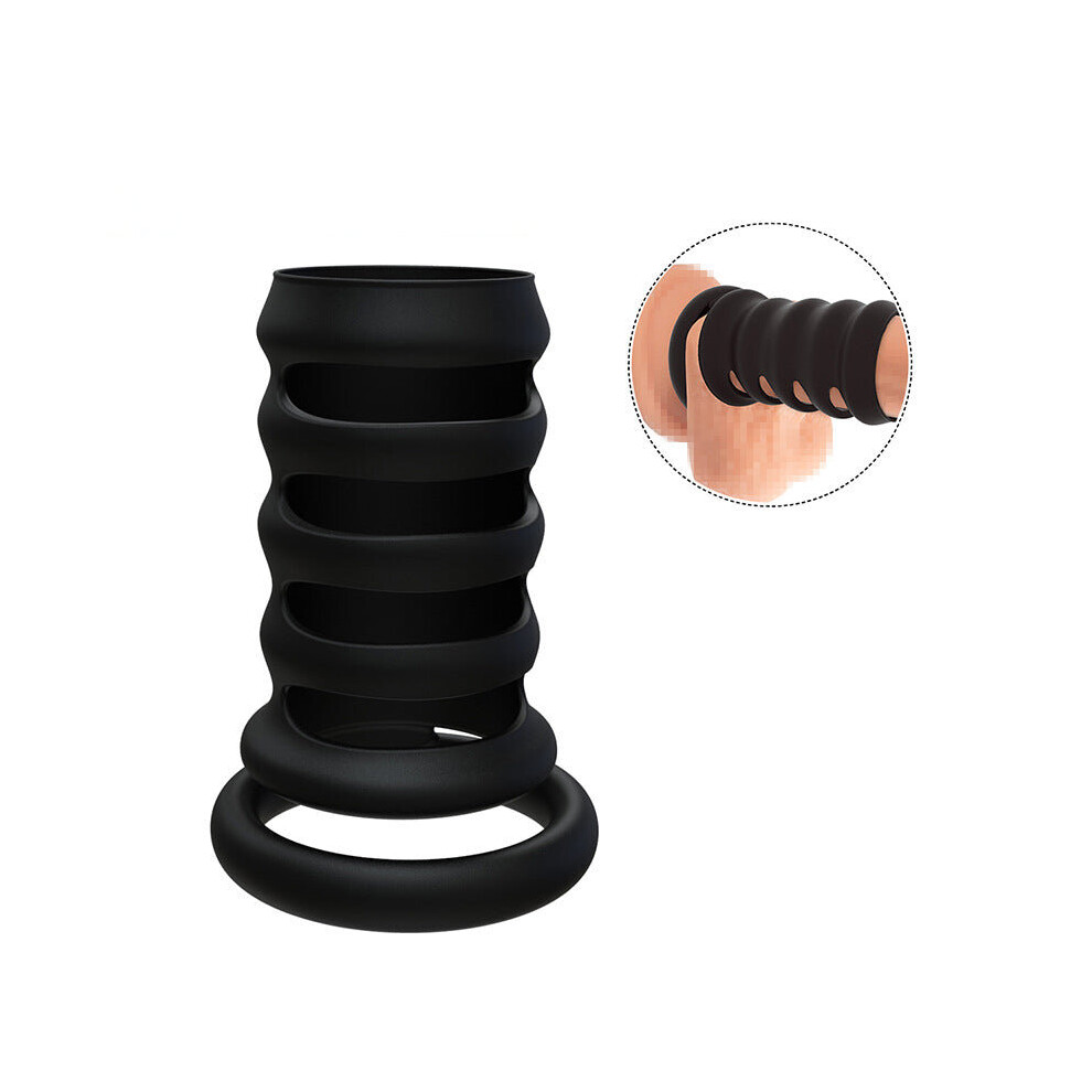 Silicone Penis Sleeve (Black)