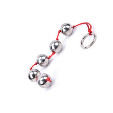 Stainless Steel Anal Beads (Red)