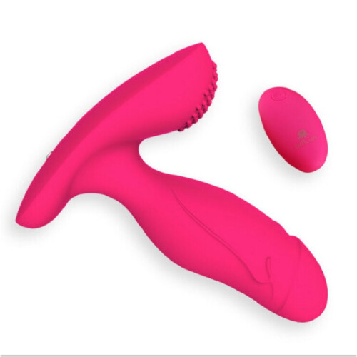 10-speed Remote Control Purple Dildo and Clit Vibrator 1