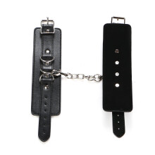 Prisoner of Passion Black Faux Leather Handcuffs