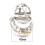 Cockscrew Stainless Steel Adjustable Chastity Cage (45mm) 3
