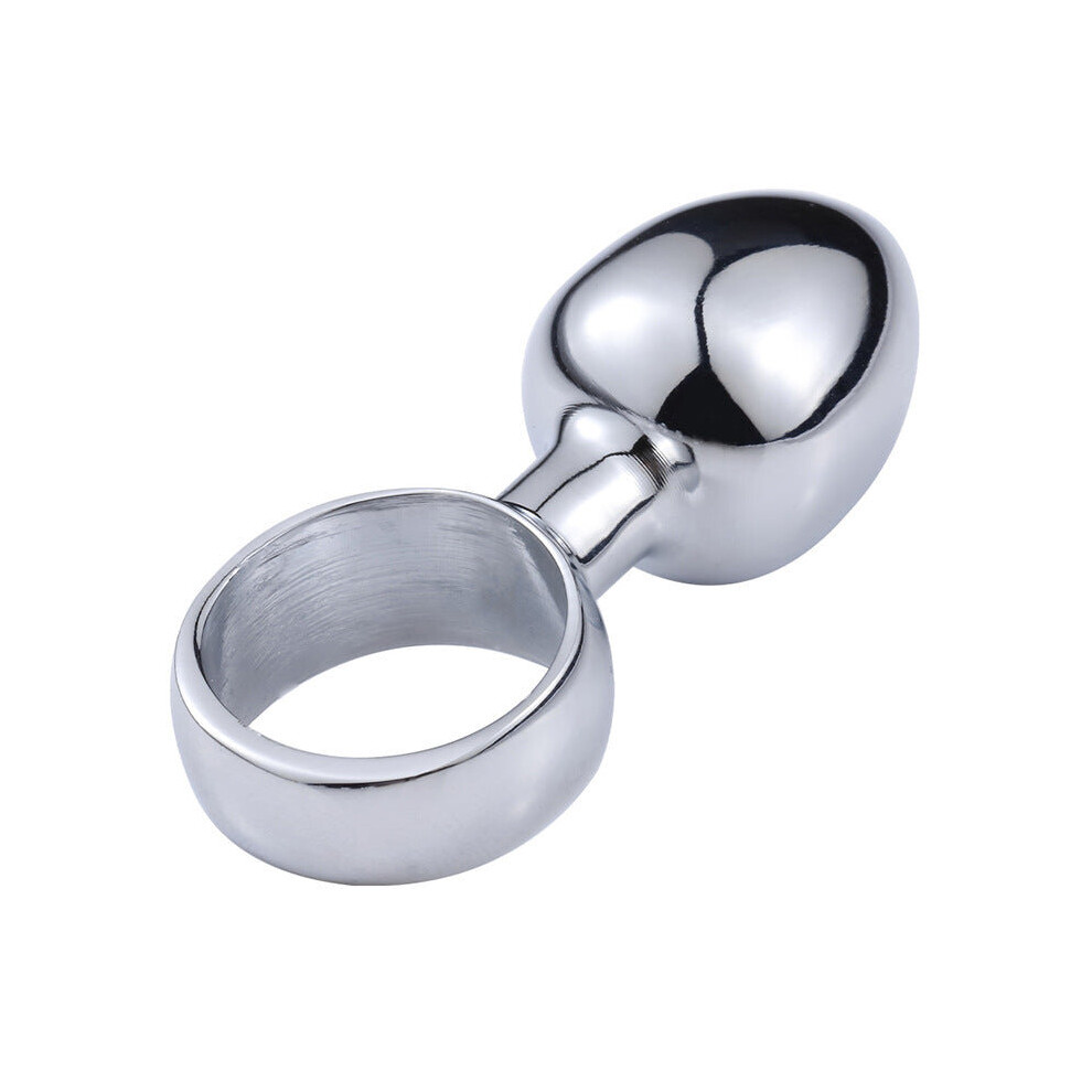 Ring Pull Stainless Steel Butt Plug (Large)