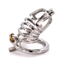 Male Chastity Cage with Urethral Sound (45mm)