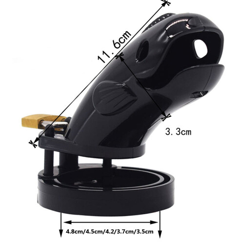 Free Willy Black ABS Cock Cage (Large)