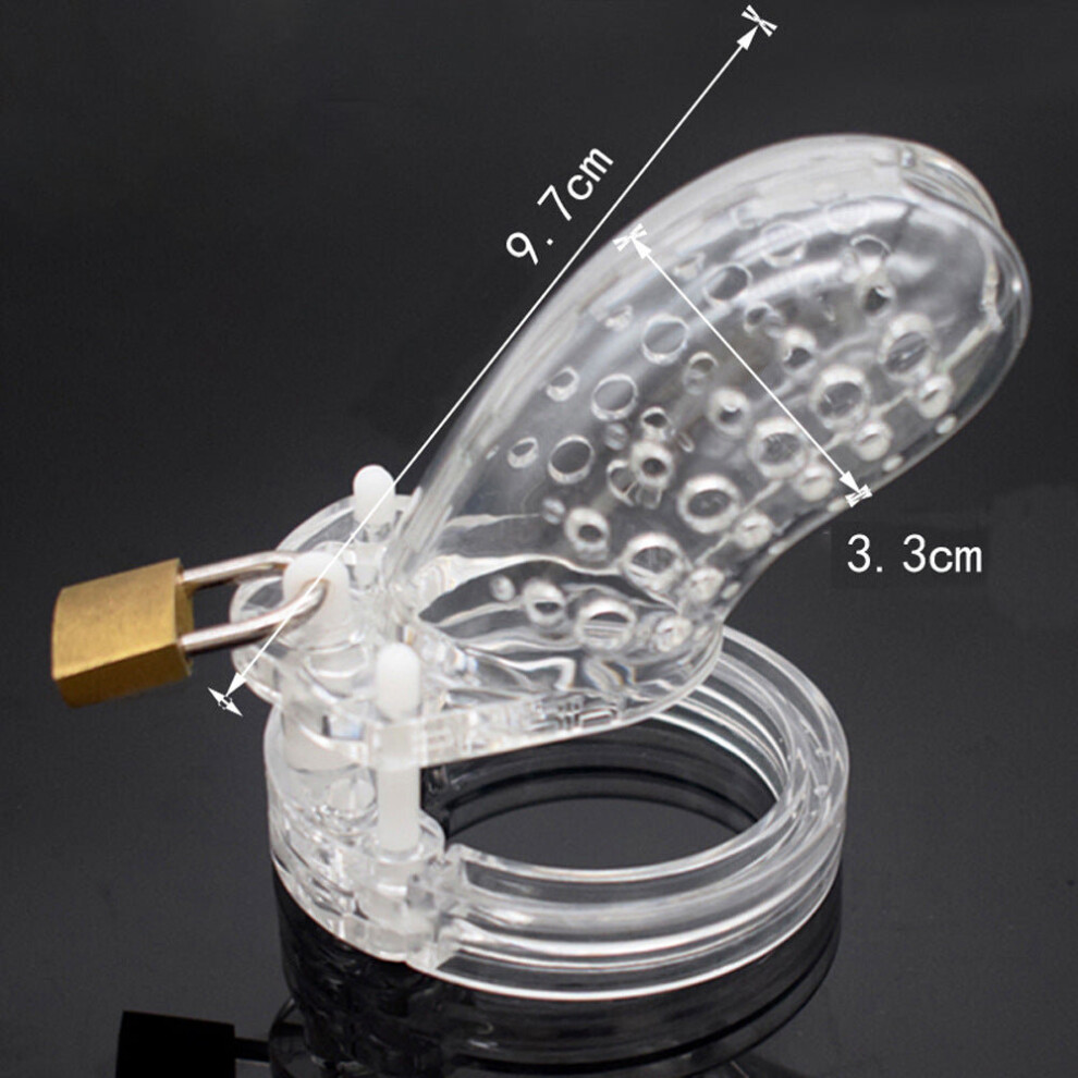 House Of Glass Spotted Dick Clear Chastity Cage (Small)
