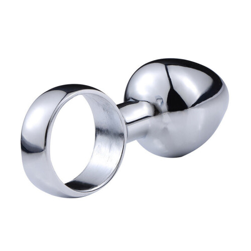 Ring Pull Stainless Steel Butt Plug (Large) 2