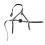 Black Bondage Head Harness with Vented Ball Gag and Nostril Hook 1
