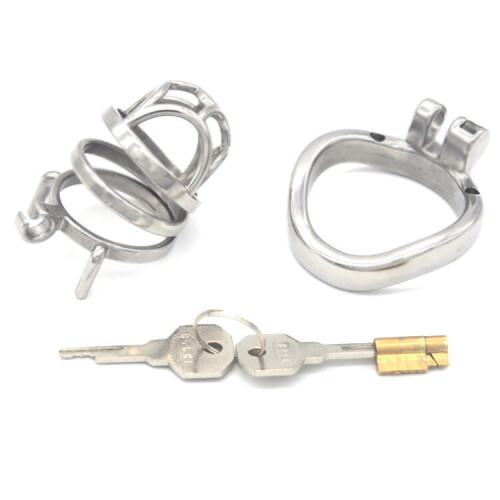 Cockscrew Stainless Steel Adjustable Chastity Cage (45mm) 1