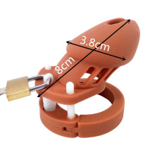 The Prisoner Brown Silicone Cock Cage (Small)