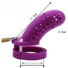 Spotted Dick Purple Chastity Cage (Large)