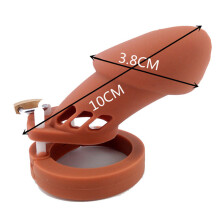 The Prisoner Brown Silicone Cock Cage (Large)