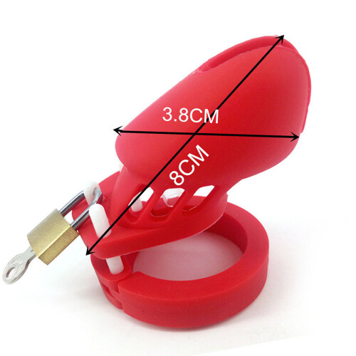 The Prisoner Red Silicone Cock Cage (Small)