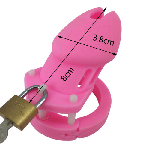 The Prisoner Dark Pink Silicone Cock Cage (Small)