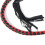 Red and Black Plaited Whip with Leather Hand Loop 4