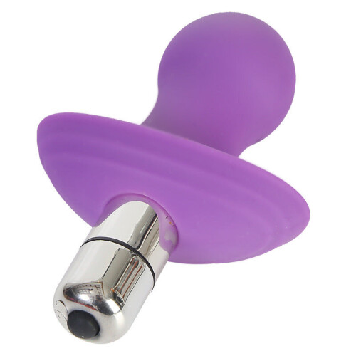 Purple Vibrating Butt Plug 1