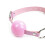 Pretty Pink Plastic Ball Gag 1