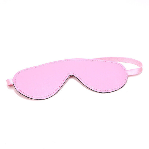 Padded Leather Blindfold (Pink)