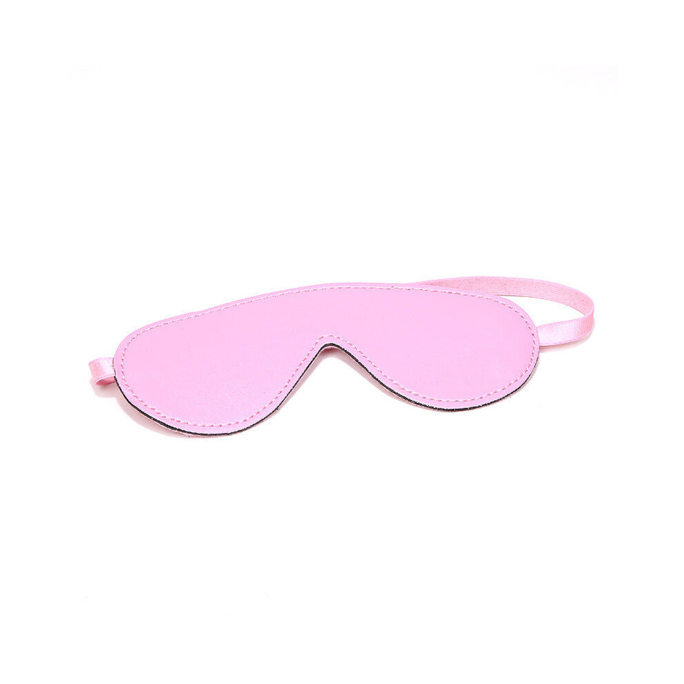 House Of Glass Pink Padded Leather Blindfold (Pink)