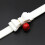 Naughty Kitty Faux Leather Bell Collar (White) 5