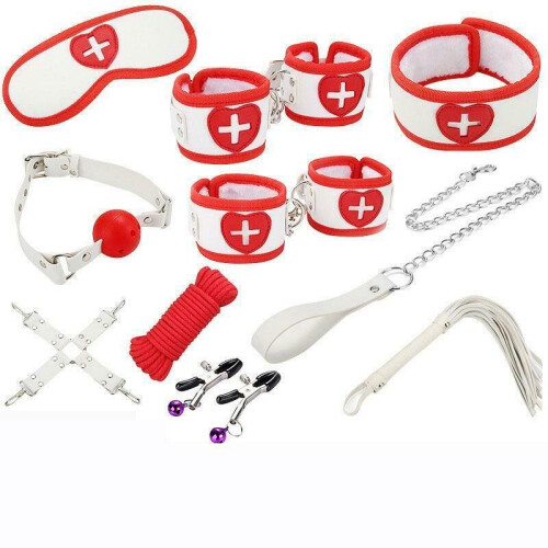 Naughty Nurse 10 Piece Bondage Kit