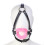 Silicone Open Mouth Lip Gag Head Harness (Black) 1