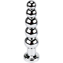 Jewel Beaded Aluminium Butt Plug (Black Jewel)