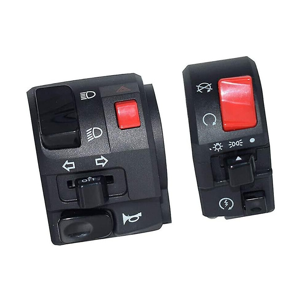 1 Pair Motorcycle Handlebar Switch Controller Turn Signal Horn Start Button 9172662405750